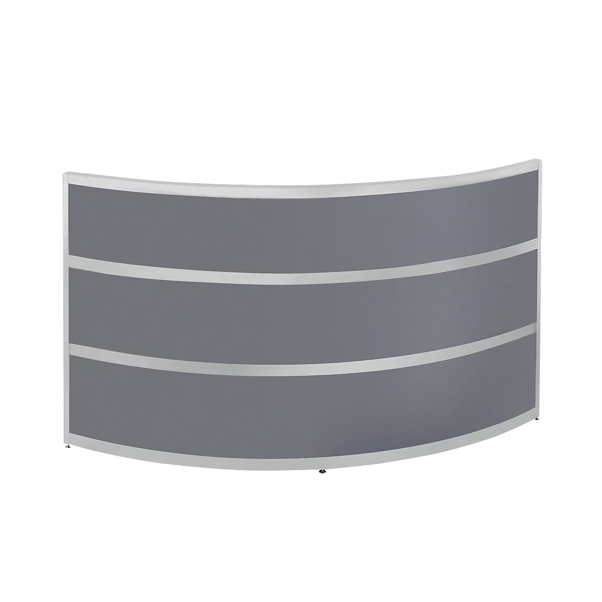 Comptoir d'appoint Tool, rond, l. 1910 x P 850 x H 1100 mm, anthracite/verre synthétique anthracite
