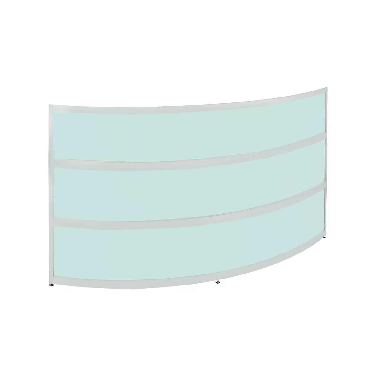 Comptoir Tool, rond, l. 1940 x P 850 x H 1100 mm, coloris hêtre/verre synthétique vert