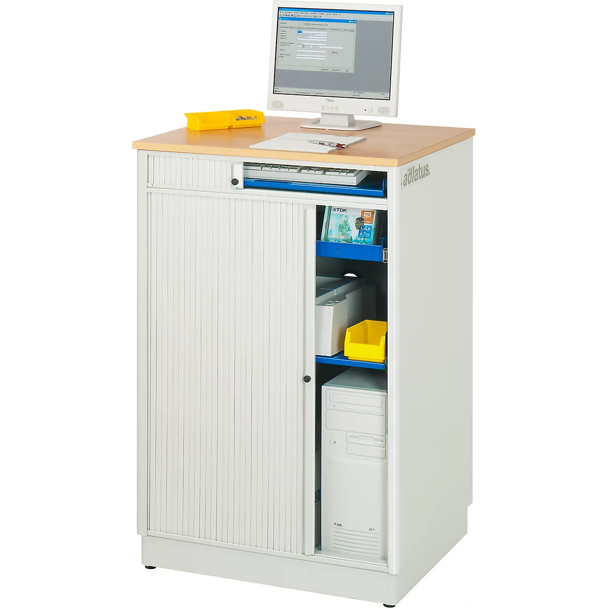 Computer-Station adlatus Typ 2000, B 720 x T 660 x H 1100 mm, stationär