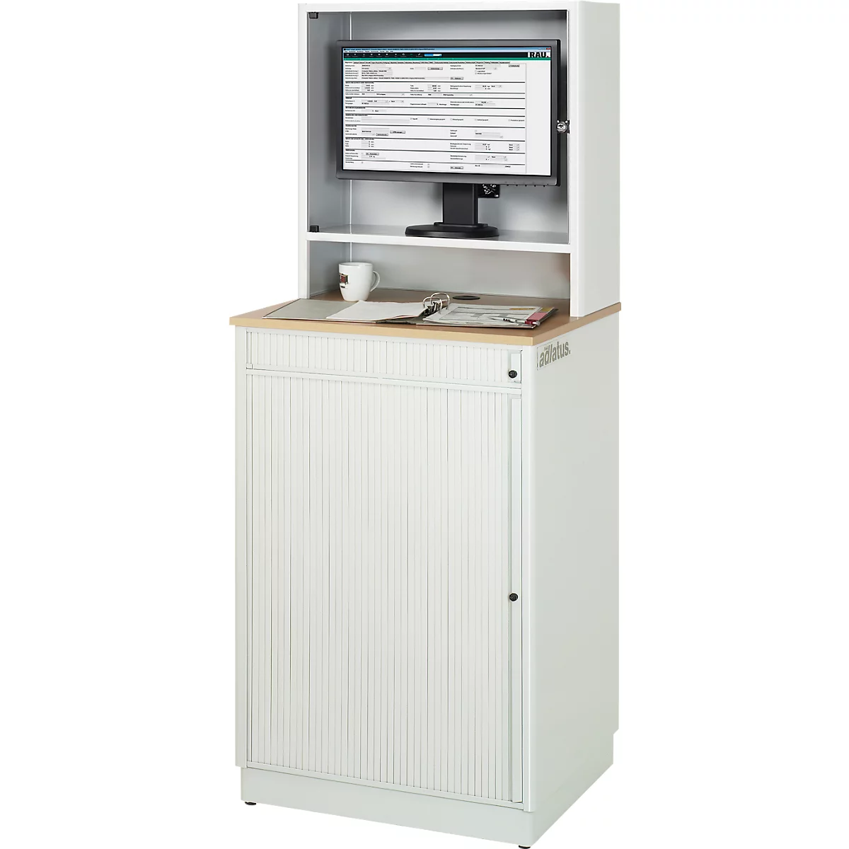 Computer-Station adlatus Typ 2015, B 720 x T 660 x H 1810 mm, stationär