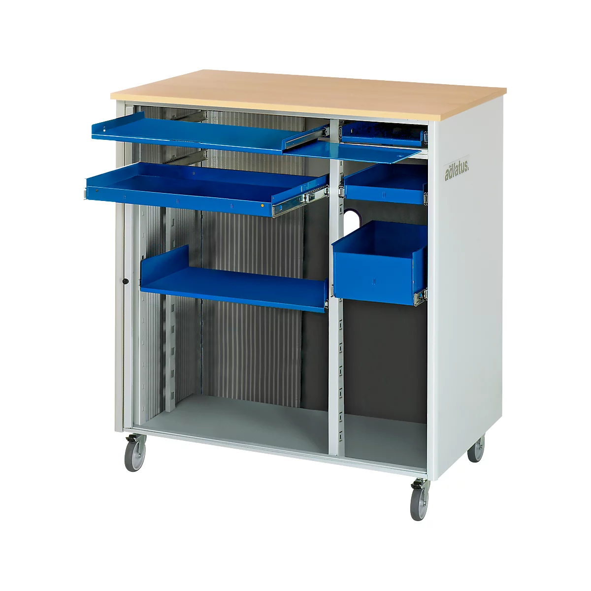 Computer-Station adlatus Typ 6001, B 1030 x T 660 x H 1100 mm, fahrbar