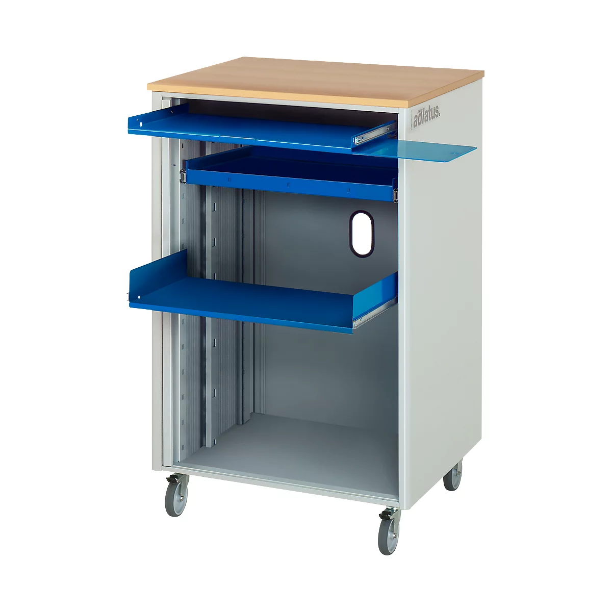 Computerstation adlatus type 2000, B 720 x D 660 x H 1100 mm, verrijdbaar