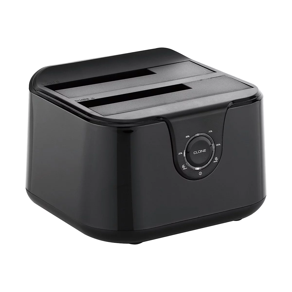 Conceptronic DONN12B Dual Bay - HDD-Dockingstation mit Ein/Aus-Schalter Schächte: 2 - 2,5' / 3,5' gemeinsam genutzt (6,4 cm/8,9 cm gemeinsam genutzt) - SATA - USB 3.0 - Schwarz