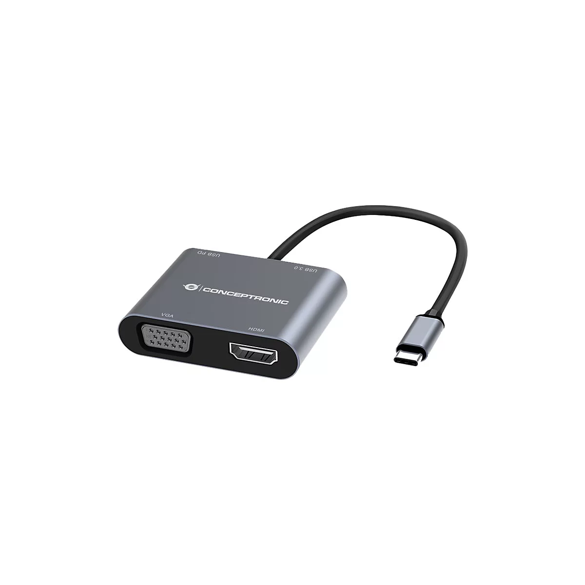Conceptronic DONN16G - Dockingstation - USB-C 3.2 Gen 1 - HDMI, VGA