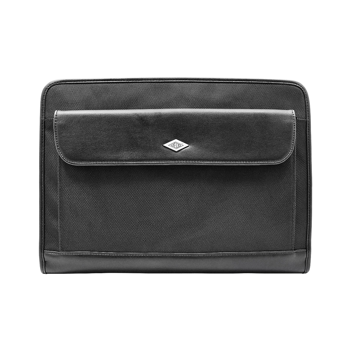 Conférencier WEDO Elegance, DIN A4, simili cuir/nylon, avec bloc-notes, noir