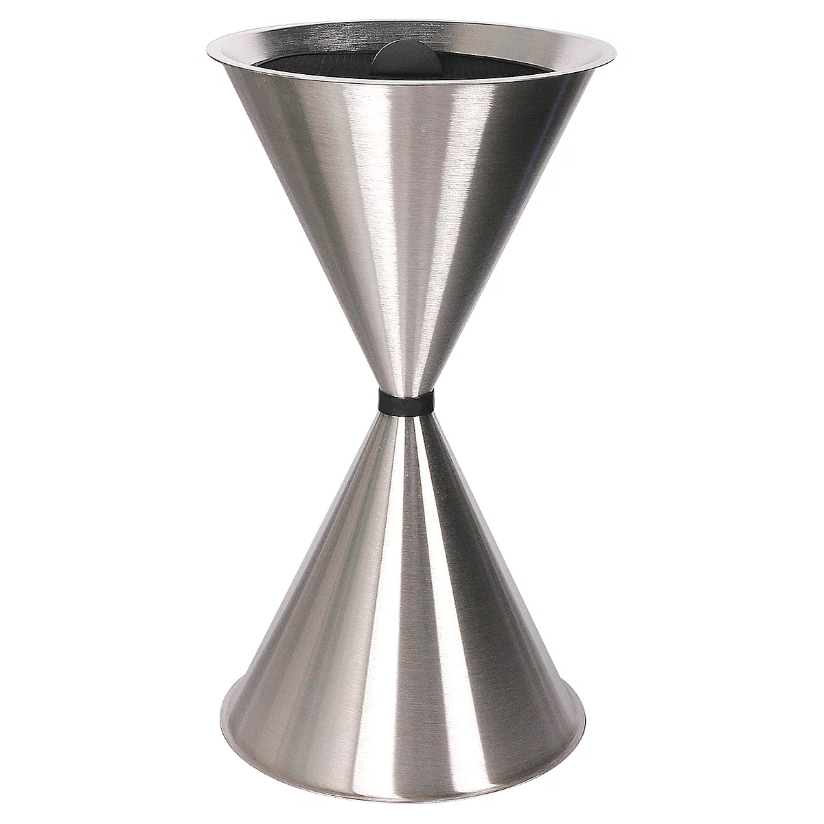 Conische staande asbak Diabola ECO, aluminium bak, H 710 mm, ø 400 mm, roestvrij staal