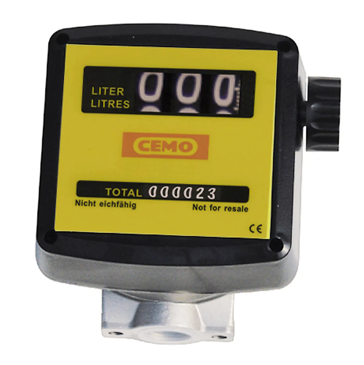 Contador digital K24 para CEMO UNI-Tanks y bombas de gasóleo, rango de medición 10-120 l/min, indicador 5 dígitos