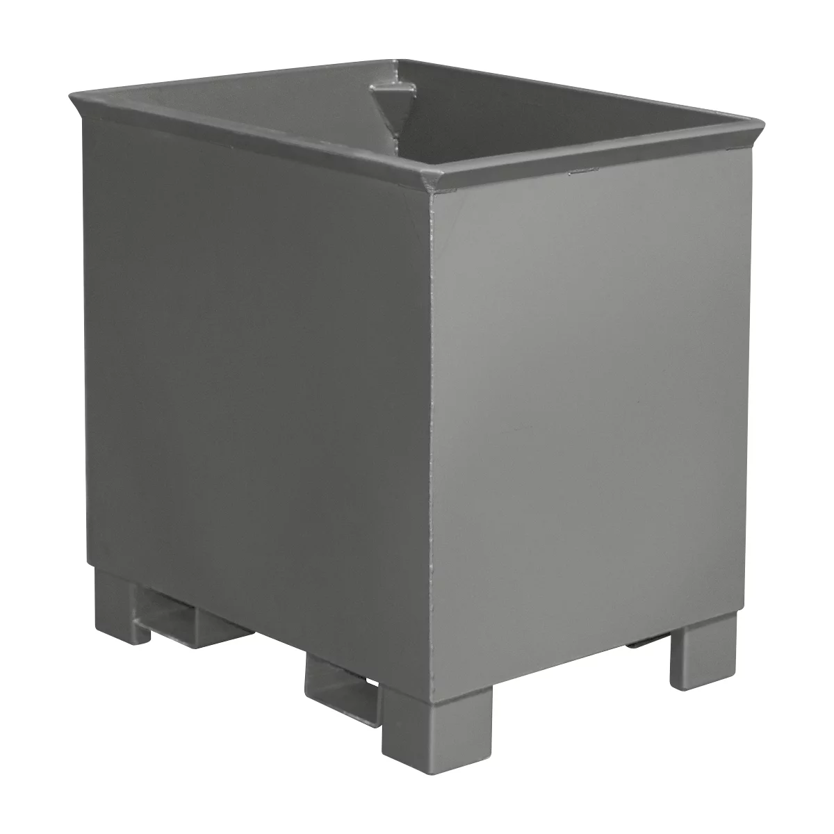 Container voor routetreinen type C 30, voor vaste stoffen, 3 hoog stapelbaar, capaciteit 0,3 m³, tot 500 kg, muisgrijs RAL 7005