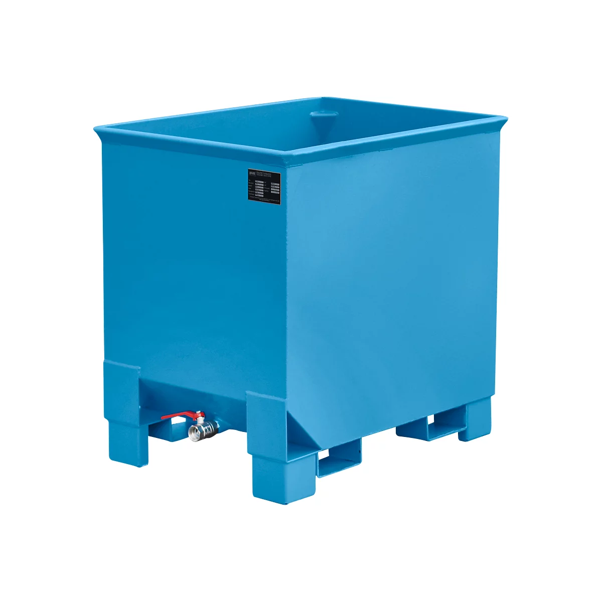 Container voor routetreinen type CS 30, 3-voudig stapelbaar, capaciteit 0,3 m³, tot 500 kg, lichtblauw RAL 5012
