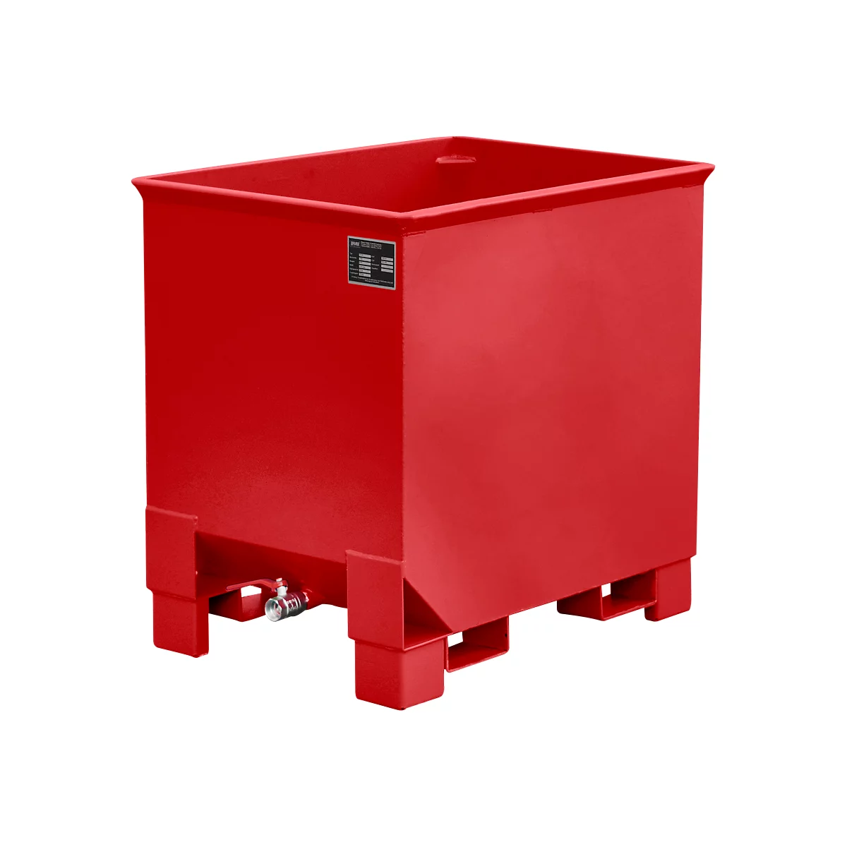 Container voor routetreinen type CS 30, 3-voudig stapelbaar, capaciteit 0,3 m³, tot 500 kg, vuurrood RAL 3000