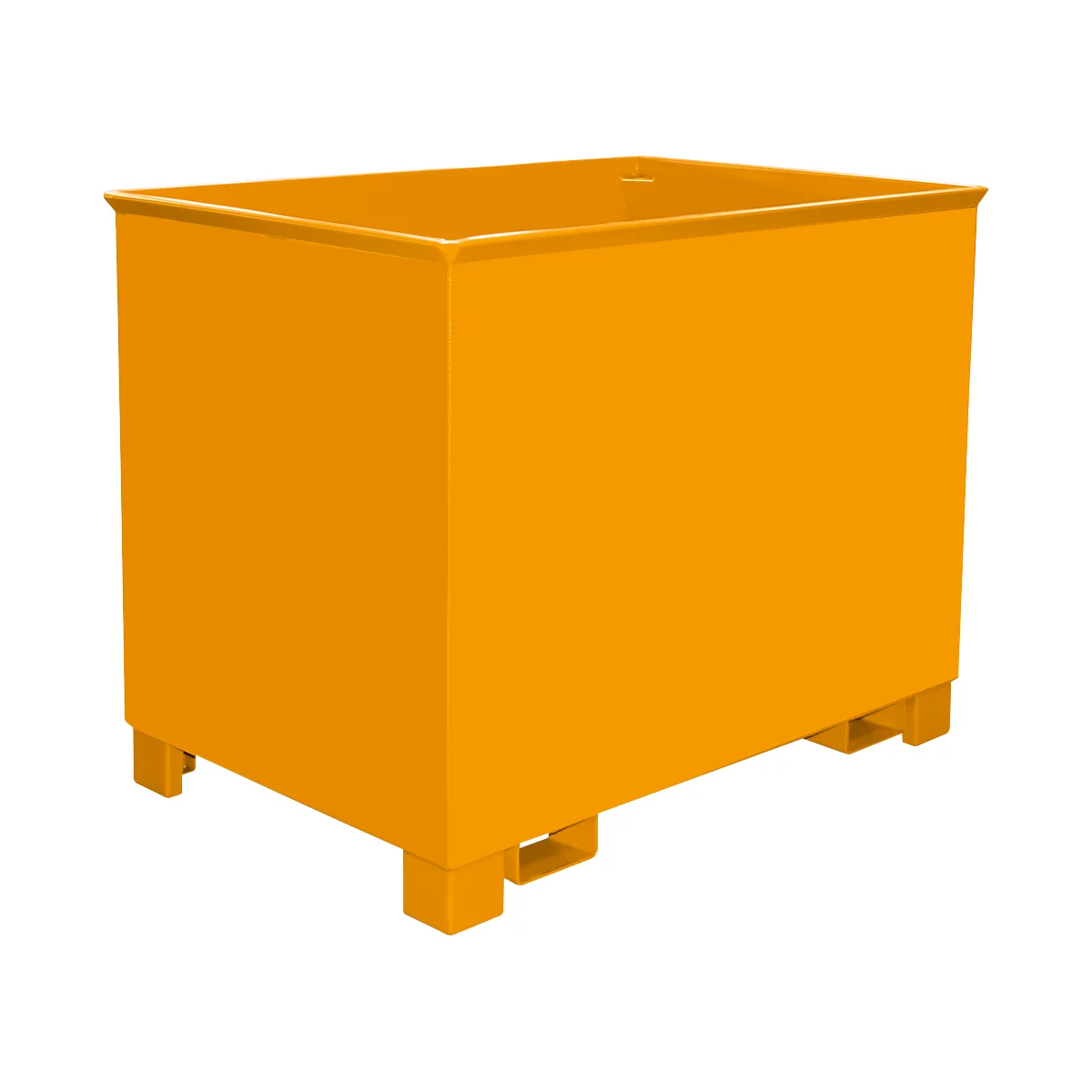 Container voor routetreinen type CS 80, 3-voudig stapelbaar, capaciteit 0,8 m³, tot 1000 kg, geel-oranje RAL 2000