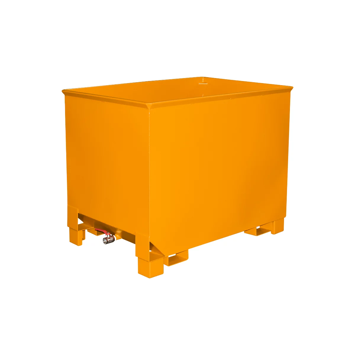 Container voor routetreinen type CS 80, 3-voudig stapelbaar, capaciteit 0,8 m³, tot 1000 kg, geel-oranje RAL 2000