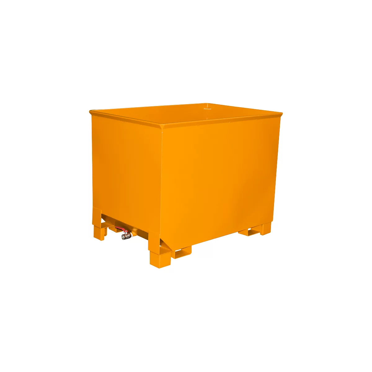 Container voor routetreinen type CS 80, 3-voudig stapelbaar, capaciteit 0,8 m³, tot 1000 kg, geel-oranje RAL 2000
