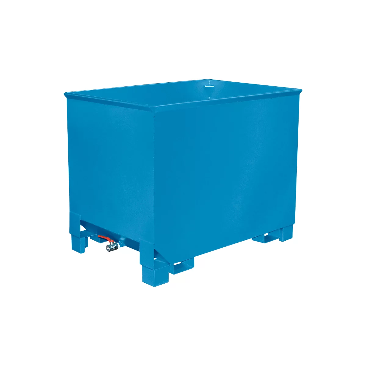 Container voor routetreinen type CS 80, 3-voudig stapelbaar, capaciteit 0,8 m³, tot 1000 kg, lichtblauw RAL 5012