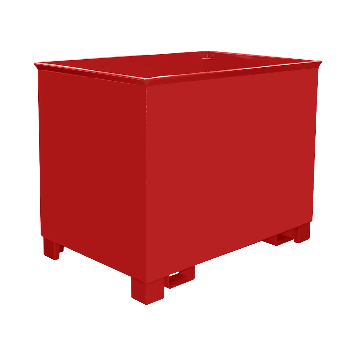Container voor routetreinen type CS 80, 3-voudig stapelbaar, capaciteit 0,8 m³, tot 1000 kg, vuurrood RAL 3000