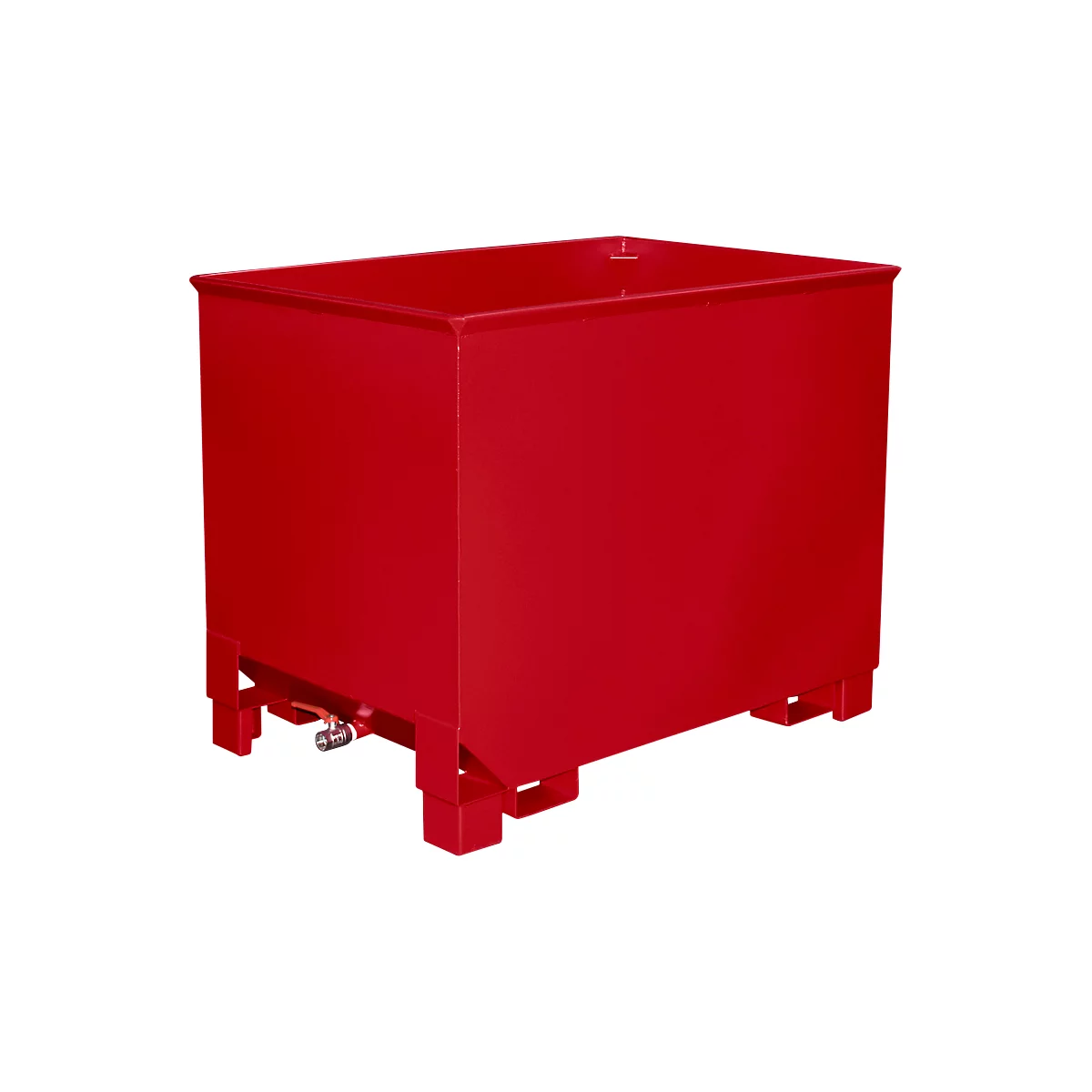 Container voor routetreinen type CS 80, 3-voudig stapelbaar, capaciteit 0,8 m³, tot 1000 kg, vuurrood RAL 3000