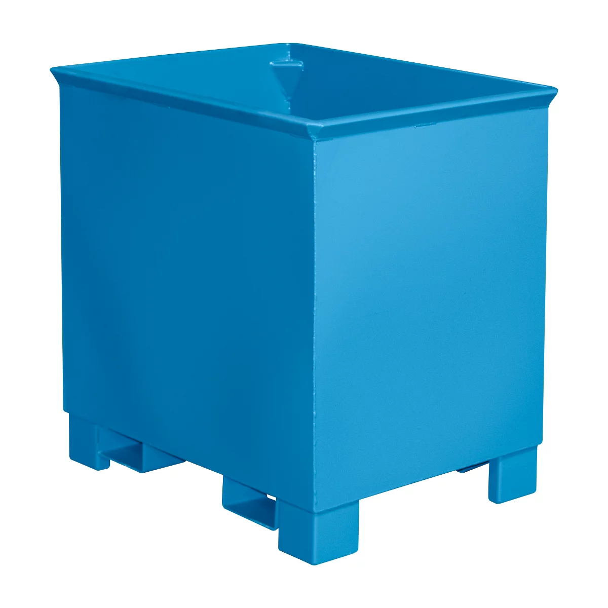 Container voor trajecttreinen type C 30, voor vaste stoffen, 3 hoog stapelbaar, capaciteit 0,3 m³, tot 500 kg, lichtblauw RAL 5012