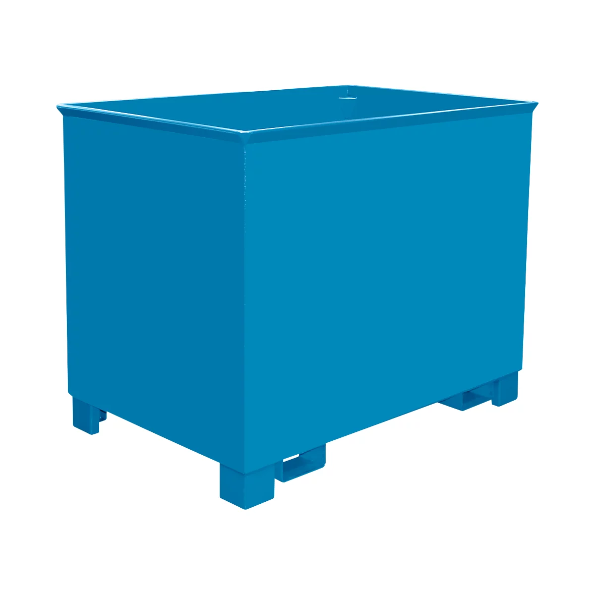 Container voor trajecttreinen type C 80, voor vaste stoffen, 3 hoog stapelbaar, capaciteit 0,8 m³, tot 1000 kg, lichtblauw RAL 5012