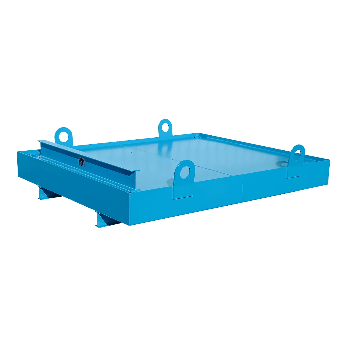 Containerbak CW 1, staal, voor afzetcontainer tot 10 m³, neigingshoek 5°, 2300 x 2030 x 560, RAL5012