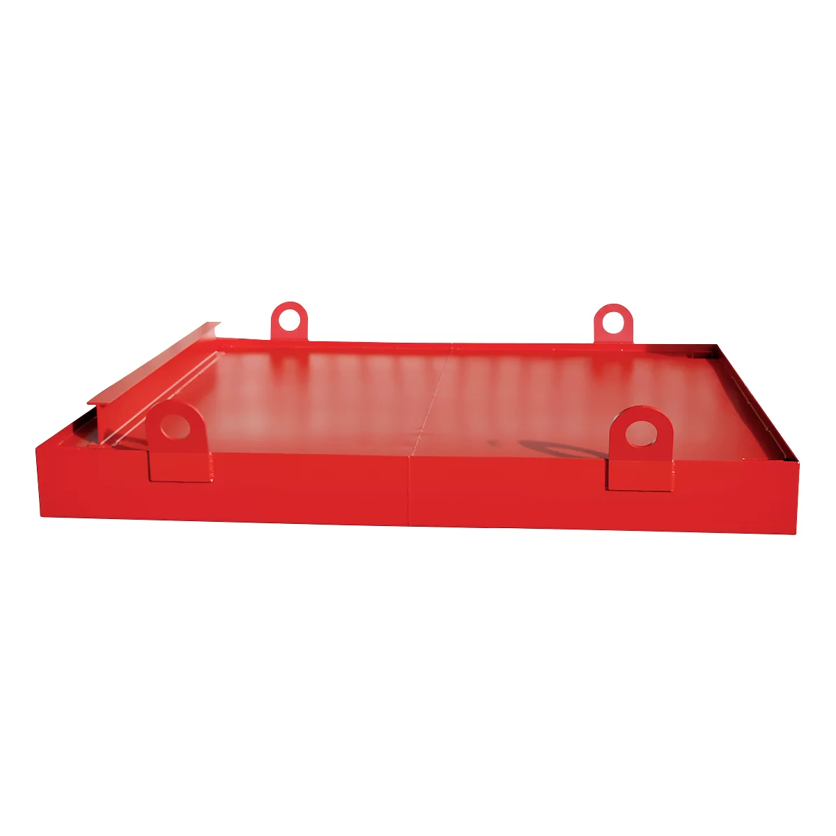 Containerbak CW 2, staal, voor afzetcontainer tot 10 m³, neigingshoek 5°, 2800 x 2030 x 560, RAL3000