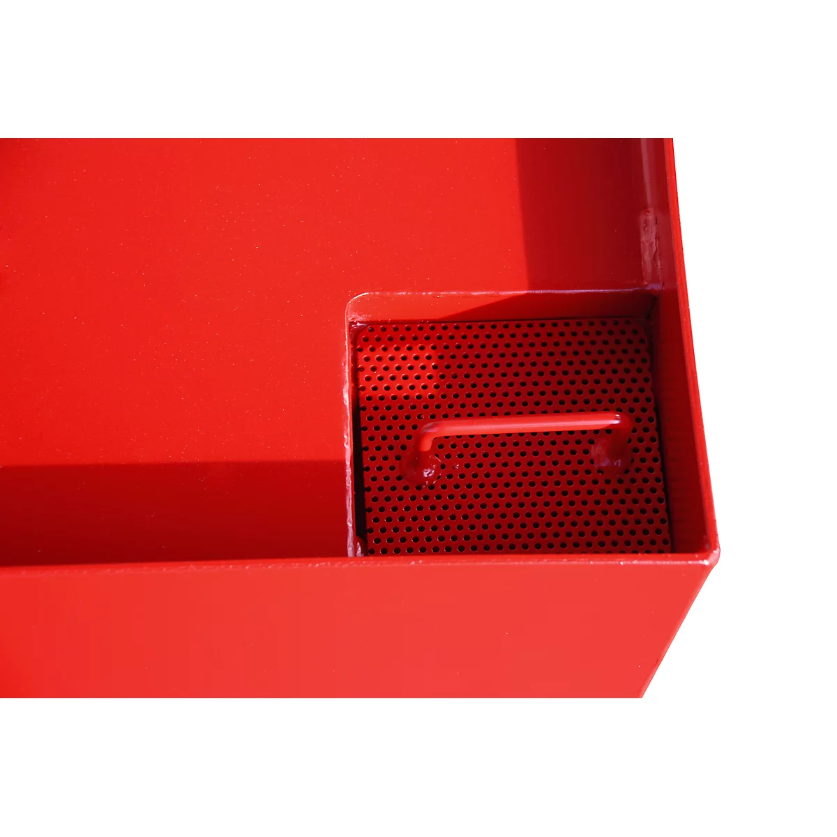 Containerbak CW 2, staal, voor afzetcontainer tot 10 m³, neigingshoek 5°, 2800 x 2030 x 560, RAL3000