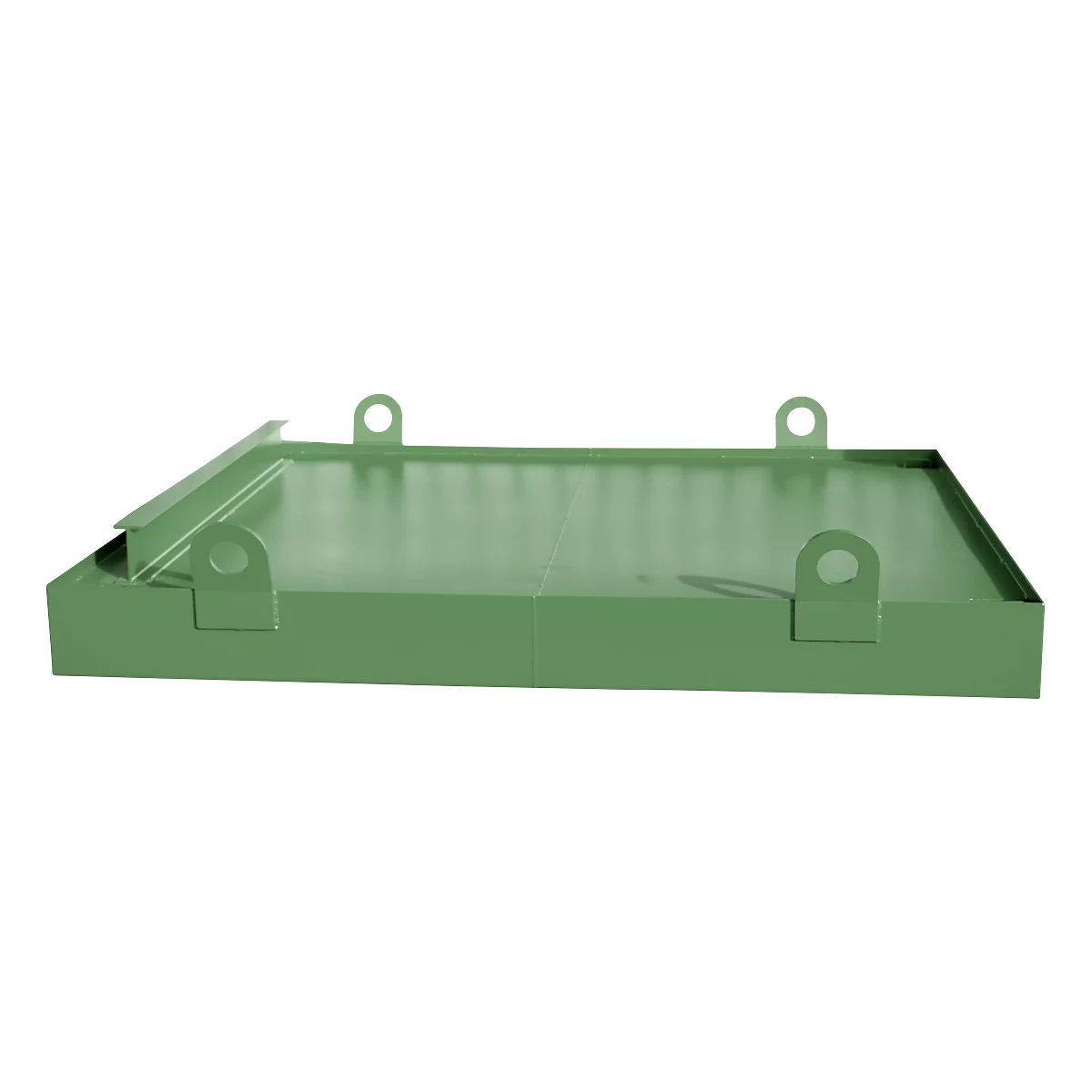 Containerbak CW 2, staal, voor afzetcontainer tot 10 m³, neigingshoek 5°, 2800 x 2030 x 560, RAL6011