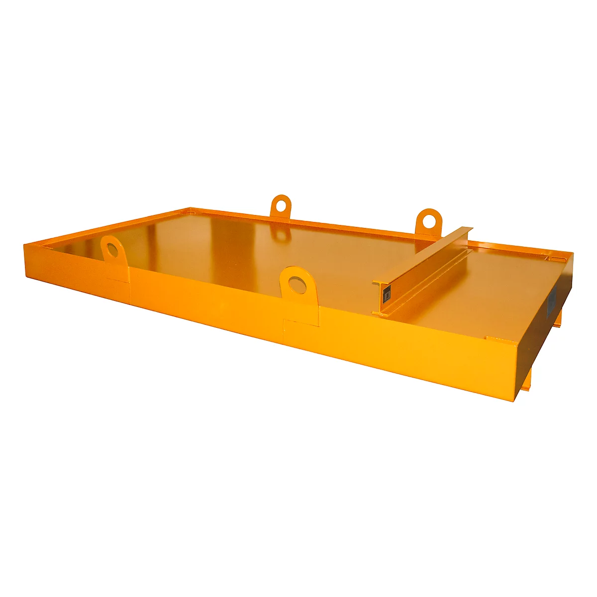 Containerbak CW 3, staal, voor afzetcontainer tot 10 m³, neigingshoek 5°, 3300 x 2030 x 560, RAL2000
