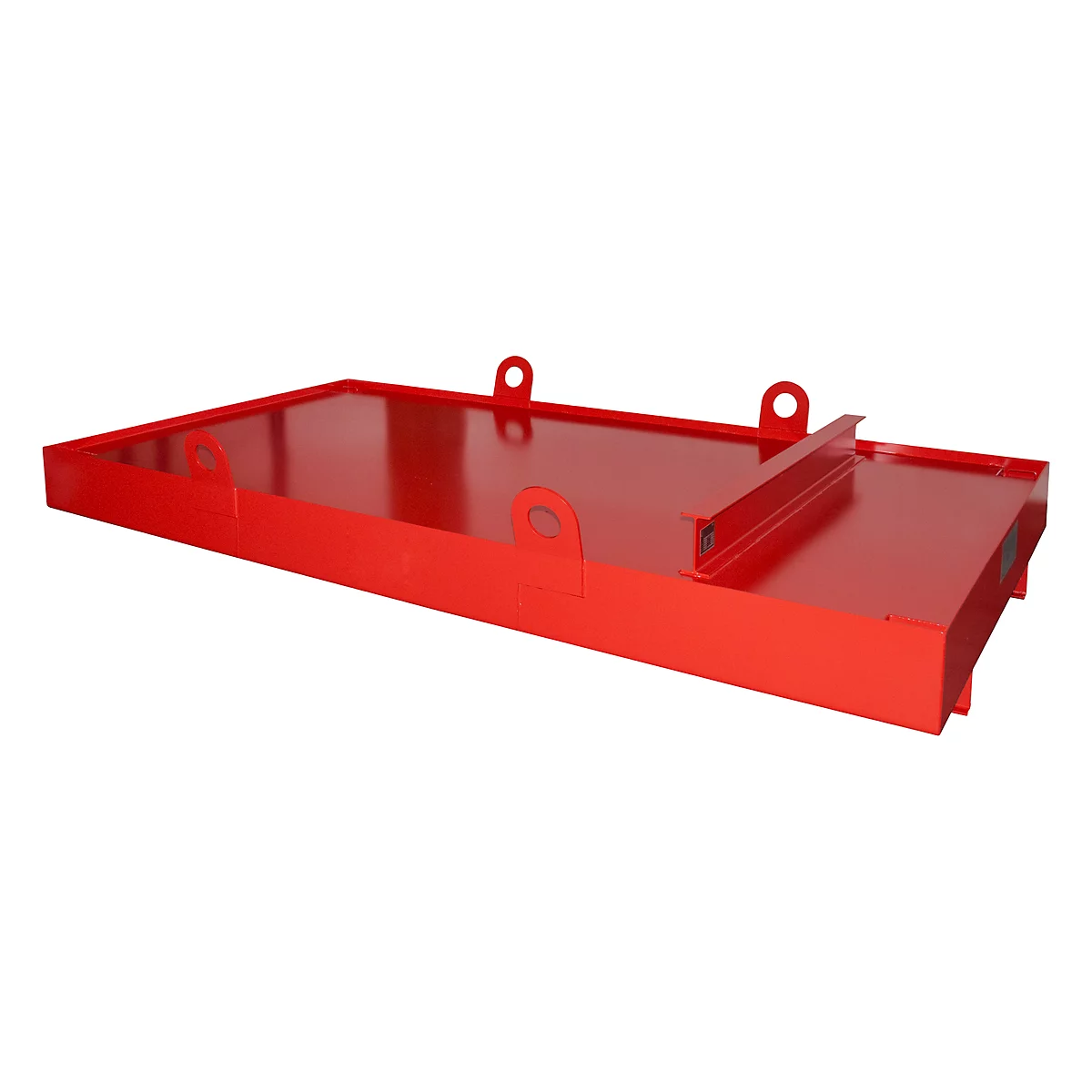 Containerbak CW 3, staal, voor afzetcontainer tot 10 m³, neigingshoek 5°, 3300 x 2030 x 560, RAL3000