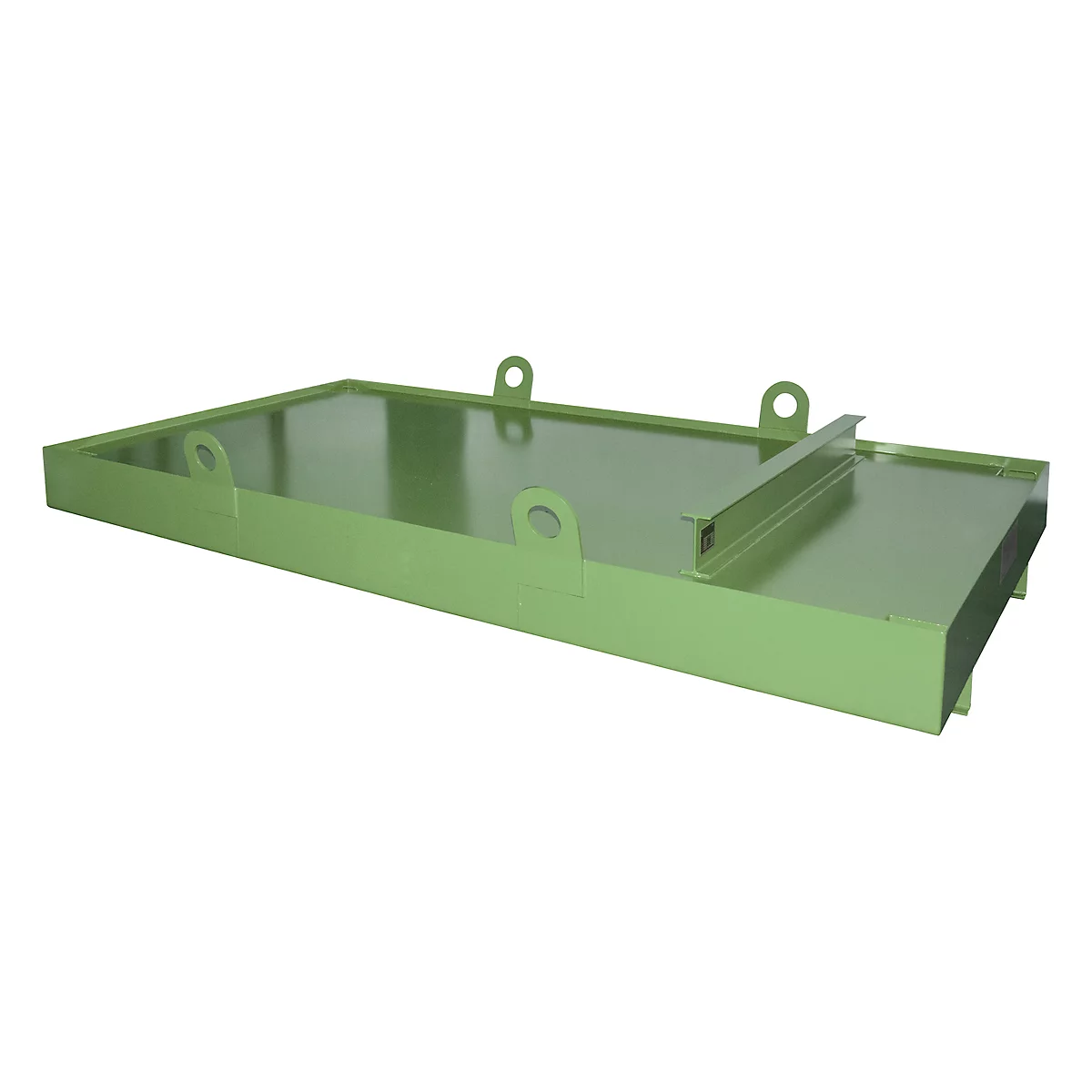 Containerbak CW 3, staal, voor afzetcontainer tot 10 m³, neigingshoek 5°, 3300 x 2030 x 560, RAL6011