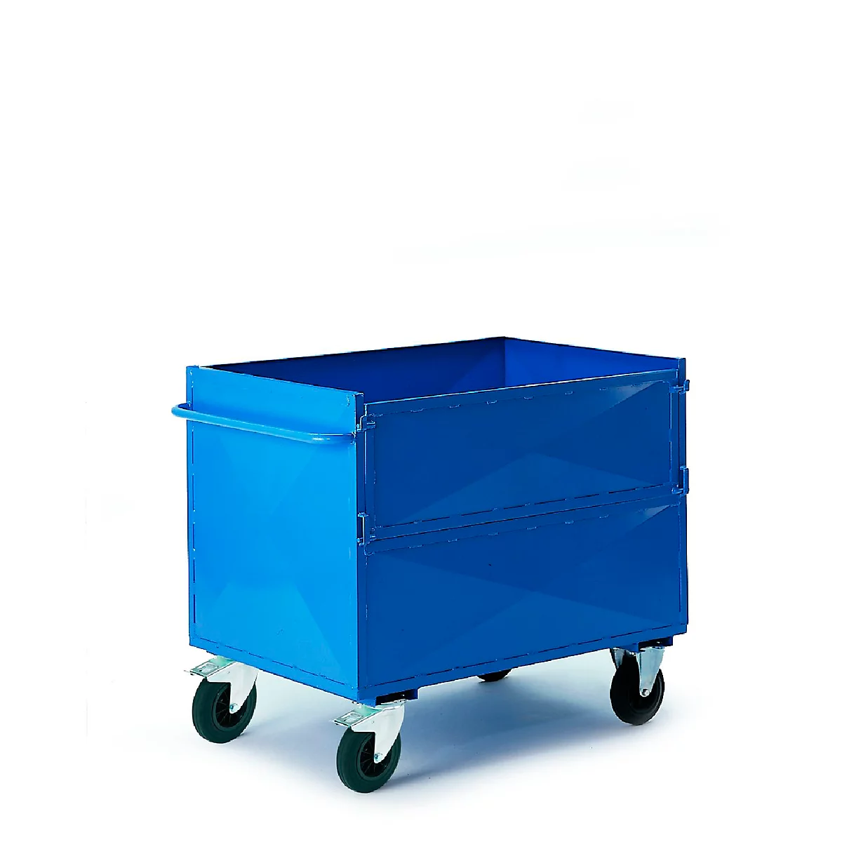 Containerwagen van plaatstaal zonder deksel, 990 x 680 mm