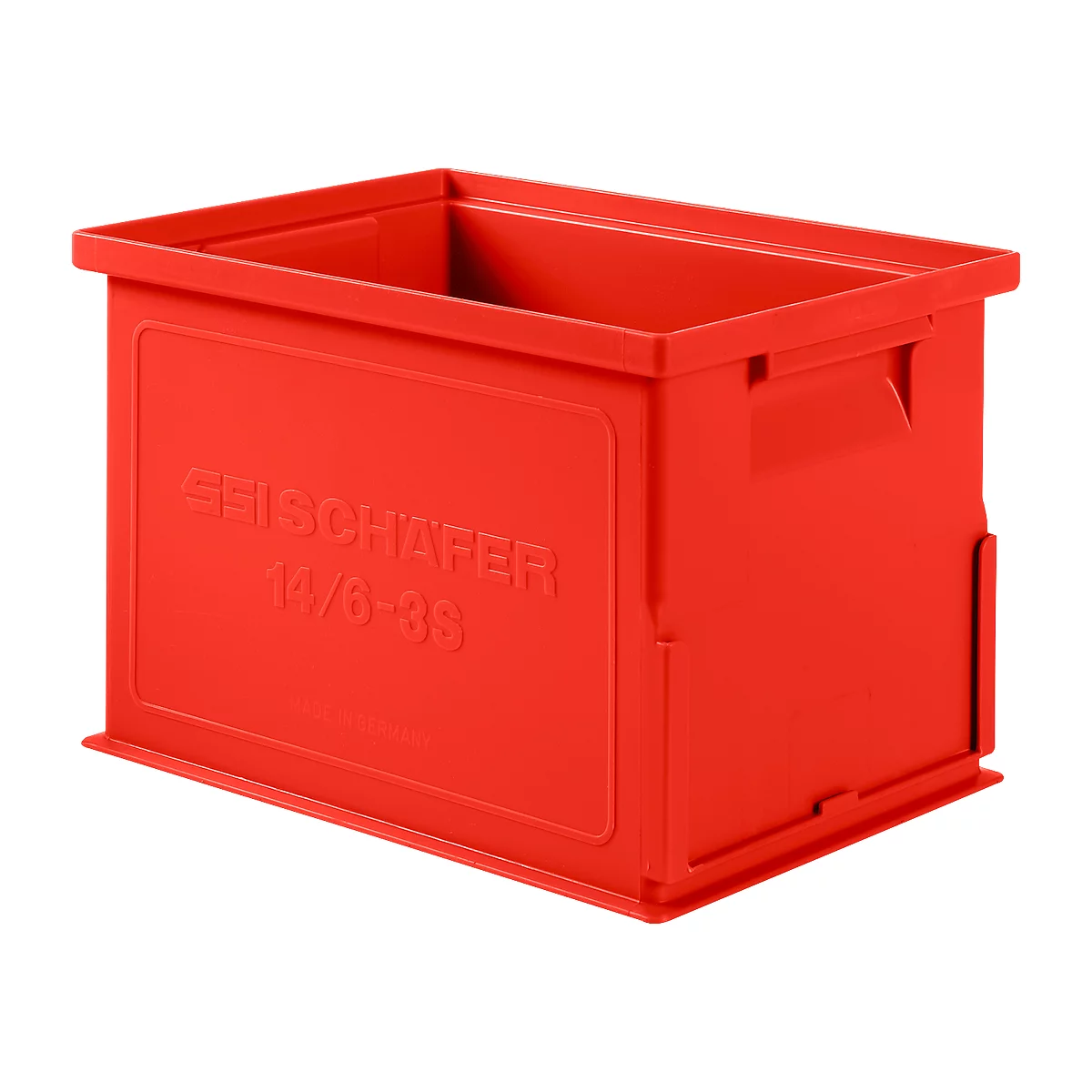 Contenedor apilable serie 14/6-3 S, polipropileno, con asa, L 310 x A 210 x A 197 mm, 9,3 L, rojo