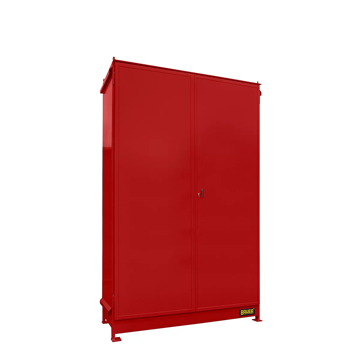 Contenedor BAUER CEN 29-3 IBC, acero, puerta de doble hoja, ancho 3565 x fondo 1585 x alto 4950 mm, rojo