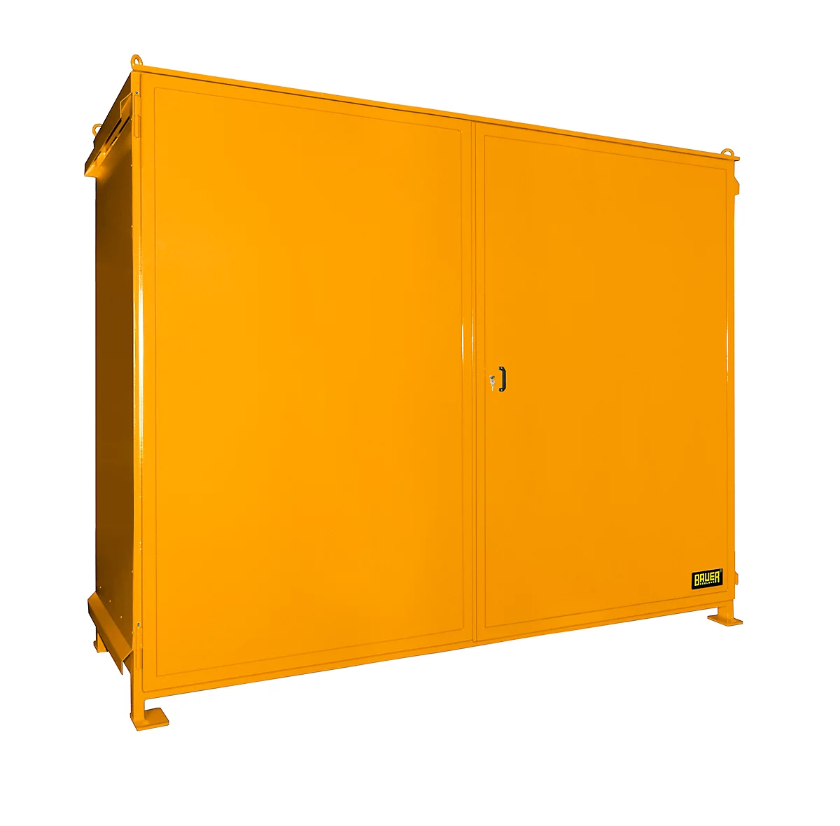 Contenedor BAUER CEN 36-2, acero, puerta de dos hojas, ancho 3915 x fondo 1480 x alto 3145 mm, naranja