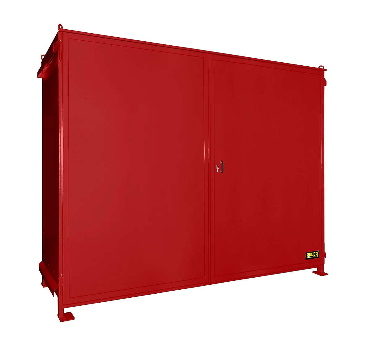 Contenedor BAUER CEN 36-2, acero, puerta de dos hojas, ancho 3915 x fondo 1480 x alto 3145 mm, rojo