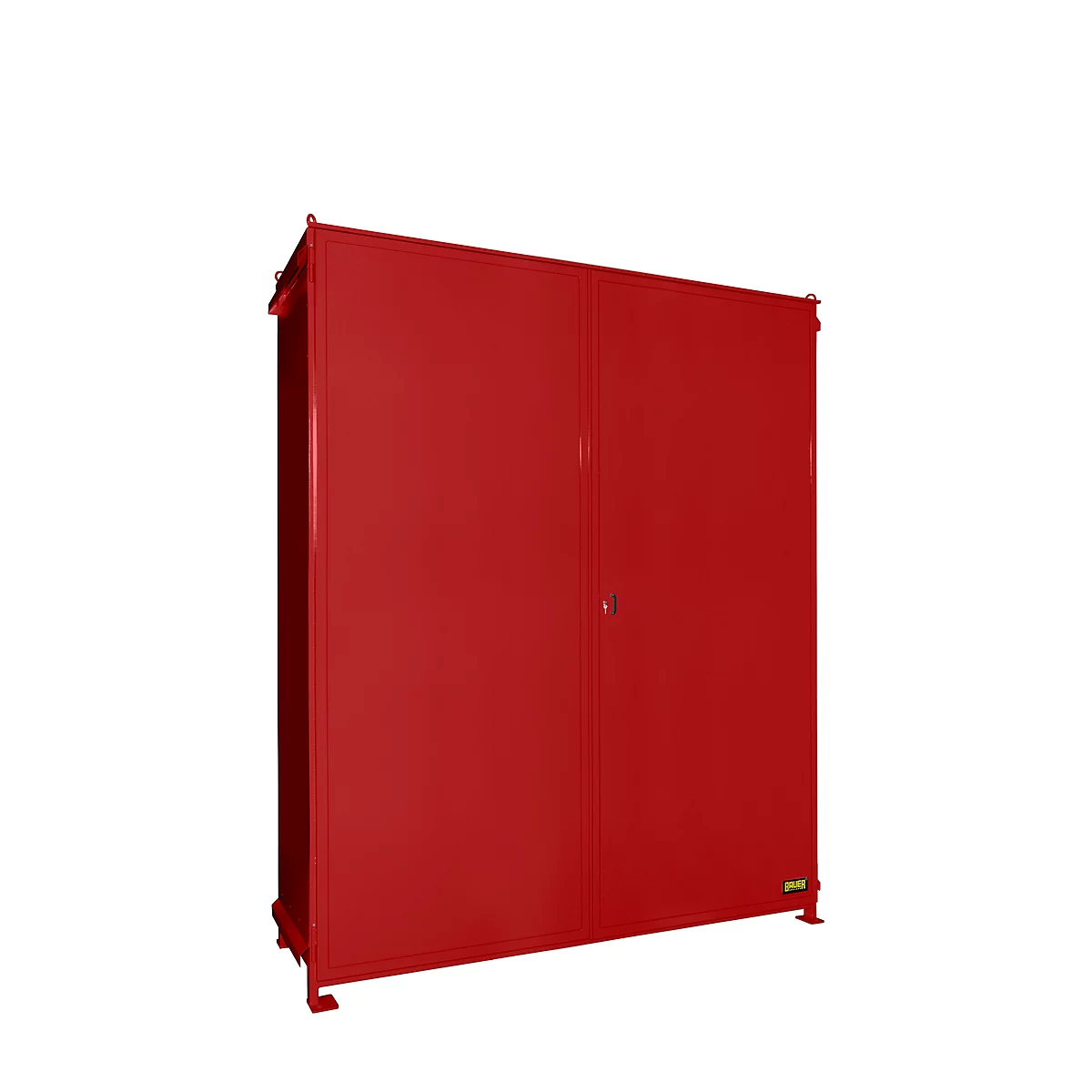 Contenedor BAUER CEN 36-3, acero, puerta de dos hojas, ancho 4195 x fondo 1585 x alto 4535 mm, rojo