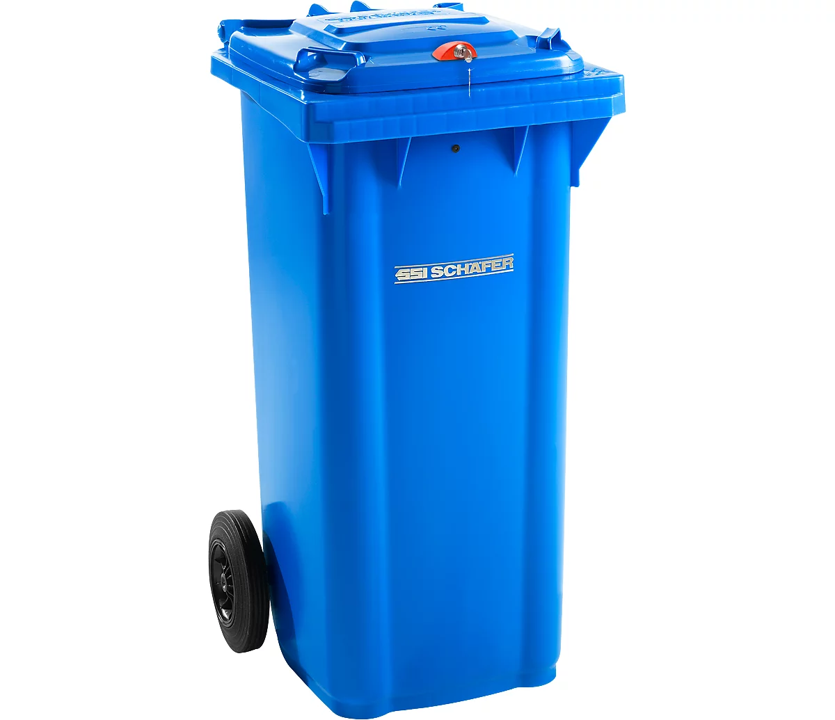 Contenedor de basura GMT, 120 l, cierre por gravedad, azul