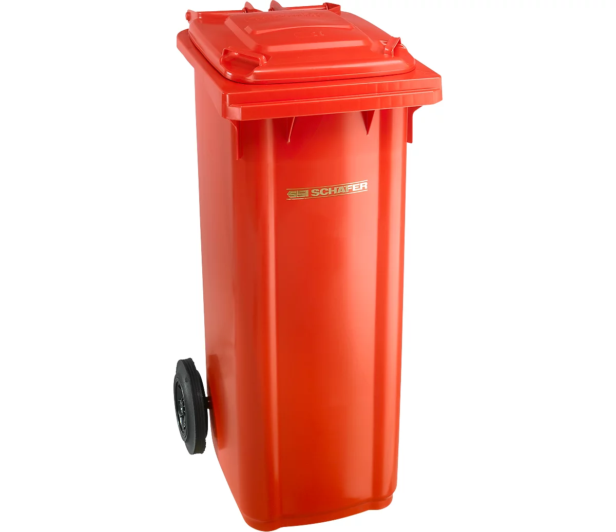 Contenedor de basura GMT, 140 l, móvil, rojo