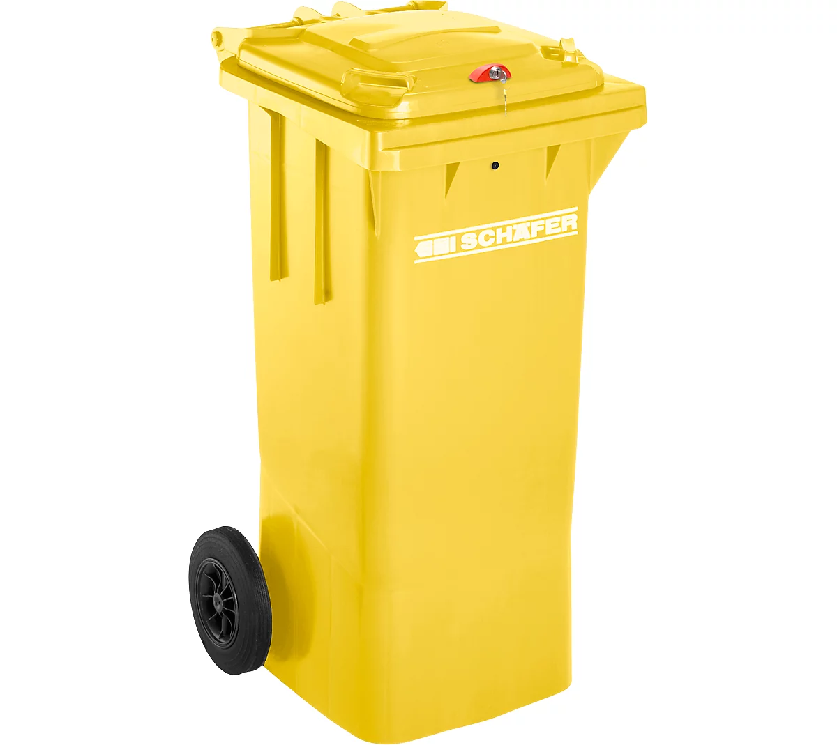 Contenedor de basura GMT, 80 l, cierre por gravedad, amarillo