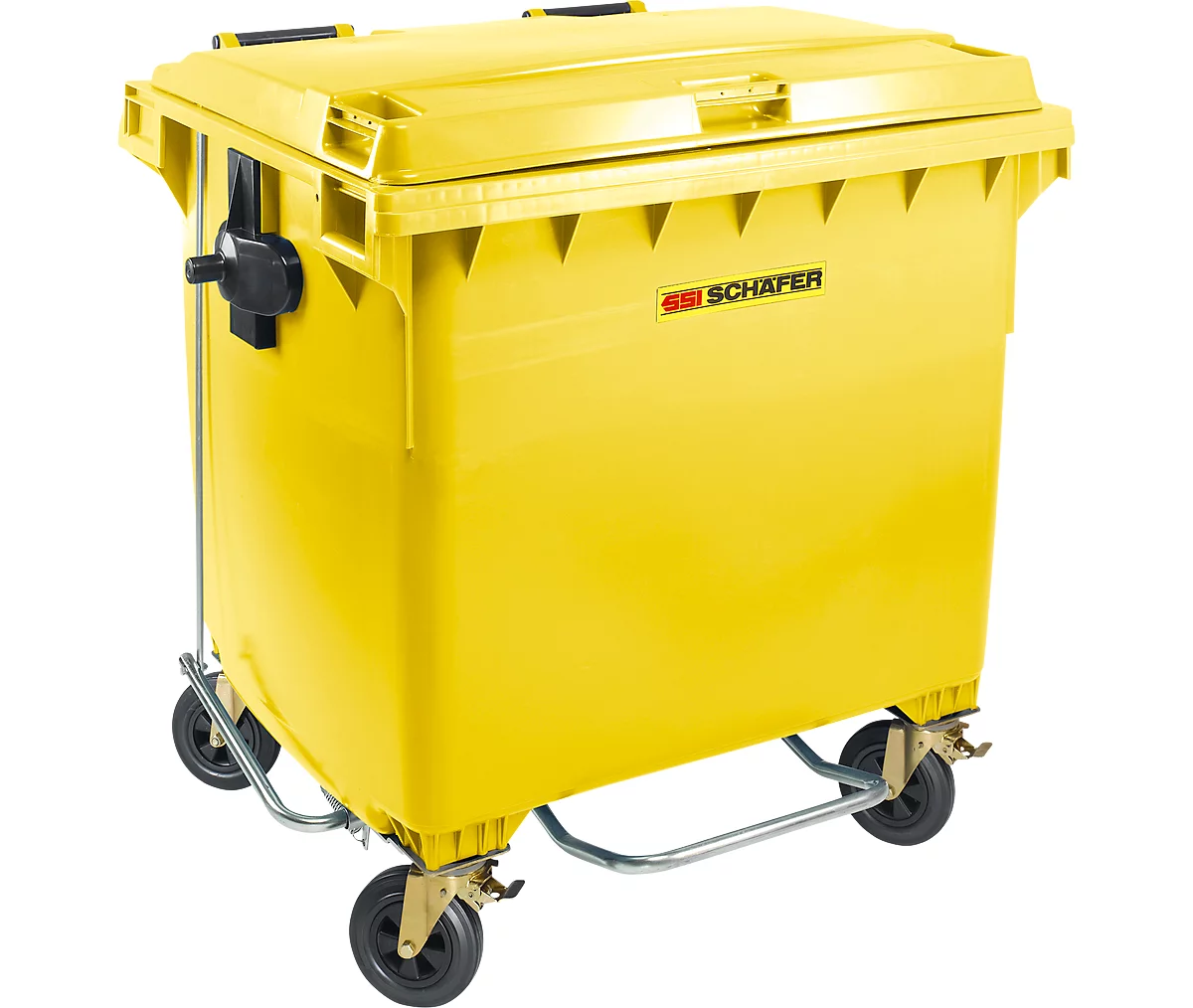 Contenedor de basura MGB 1100 FDP, plástico, 1100 l, amarillo