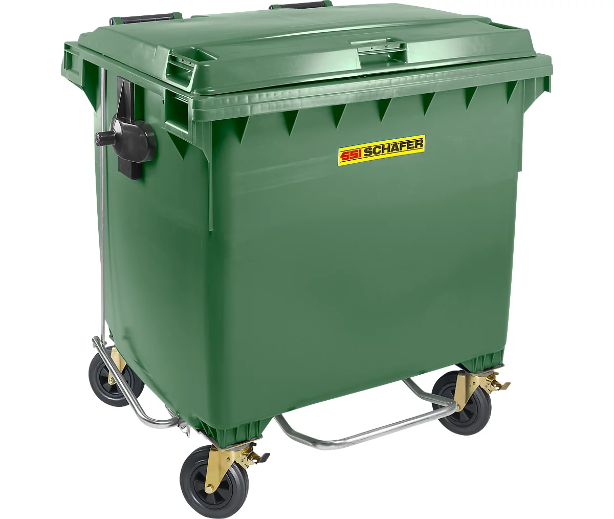 Contenedor de basura MGB 1100 FDP, plástico, 1100 l, verde