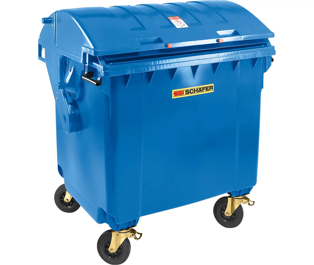 Contenedor de basura MGB 1100 RD, plástico, tapa redondeada, 1100 l, azul
