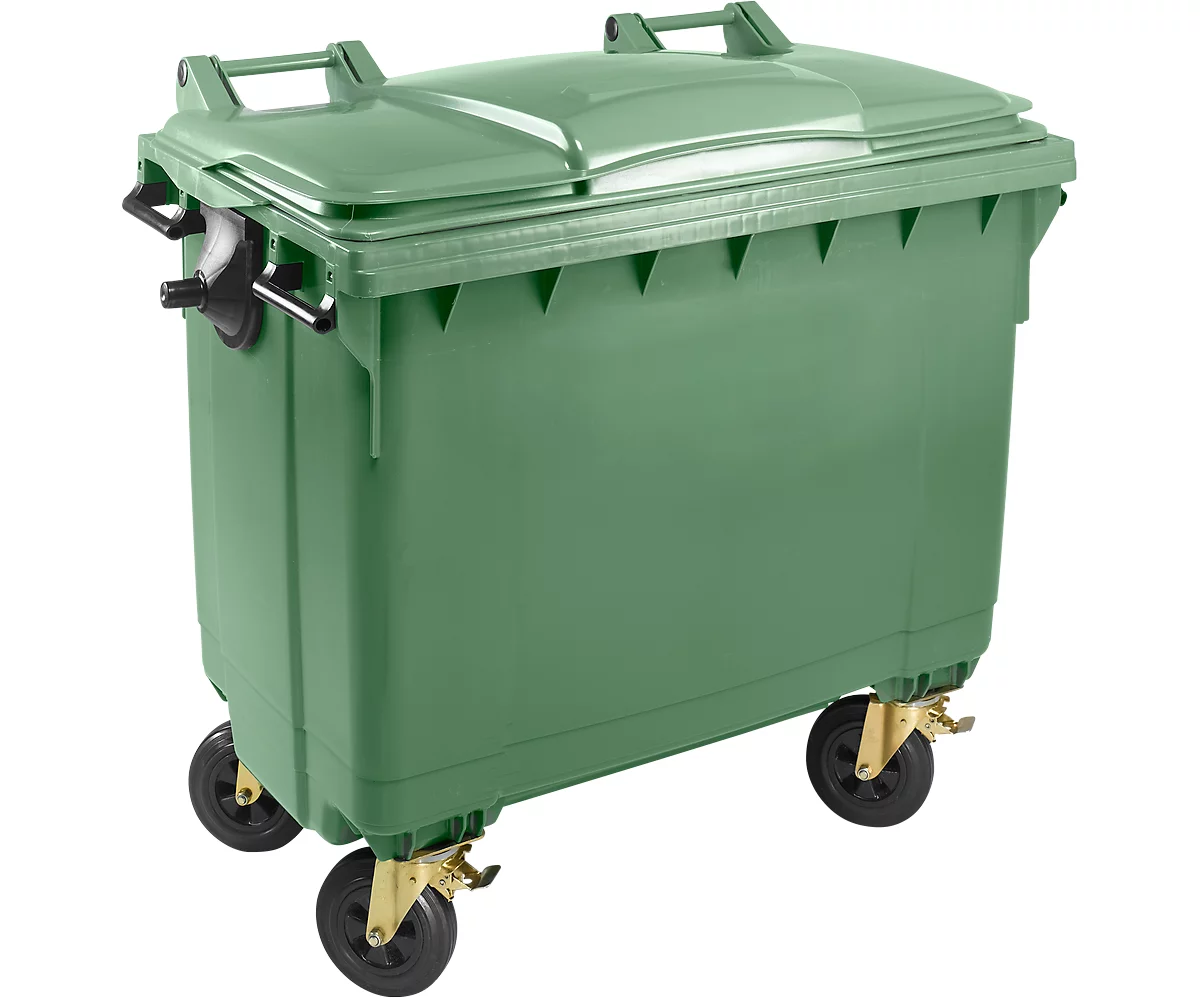Contenedor de basura MGB 660 FD, plástico, 660 l, verde