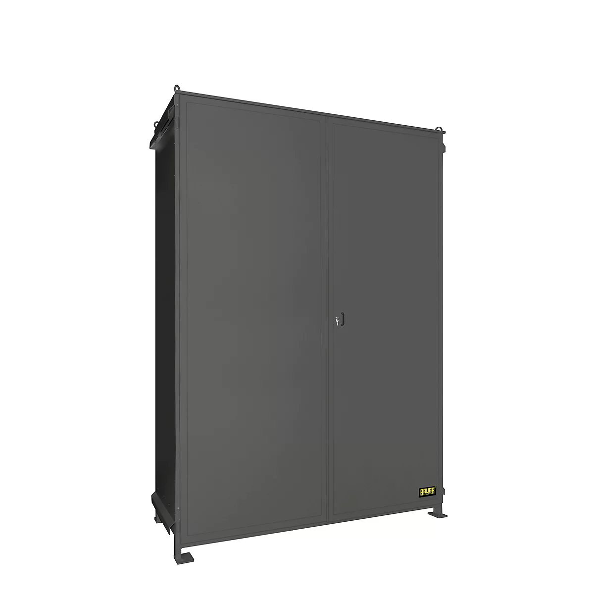 Contenedor de estantes BAUER CEN 29-3, acero, puerta de doble hoja, ancho 3565 x fondo 1585 x alto 4370 mm, gris