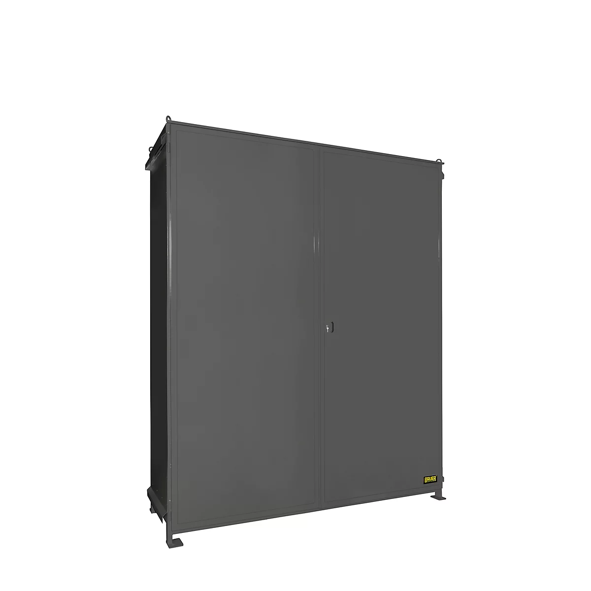 Contenedor de estantes BAUER CEN 36-3, acero, puerta de dos hojas, ancho 4195 x fondo 1585 x alto 4535 mm, gris