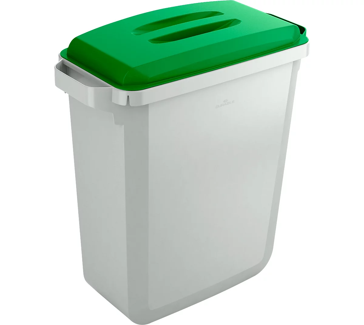 Contenedor de residuos reciclables, 60 l, con tapa, verde