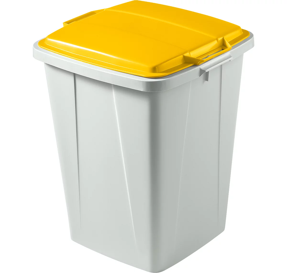 Contenedor de residuos reciclables, 90 l, con tapa, amarillo