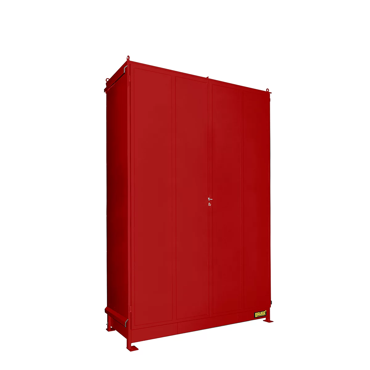 Contenedor para estantes BAUER CEN 33-3 IBC, acero, puerta de doble hoja, ancho 3895 x fondo 1585 x alto 4995 mm, rojo