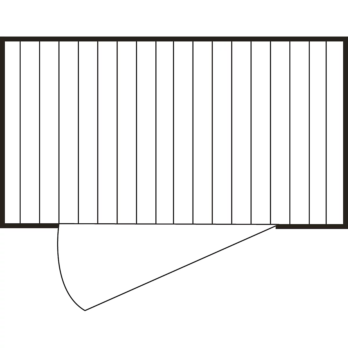 Contenedor para material MC 1100, lacado, montado, con suelo de madera