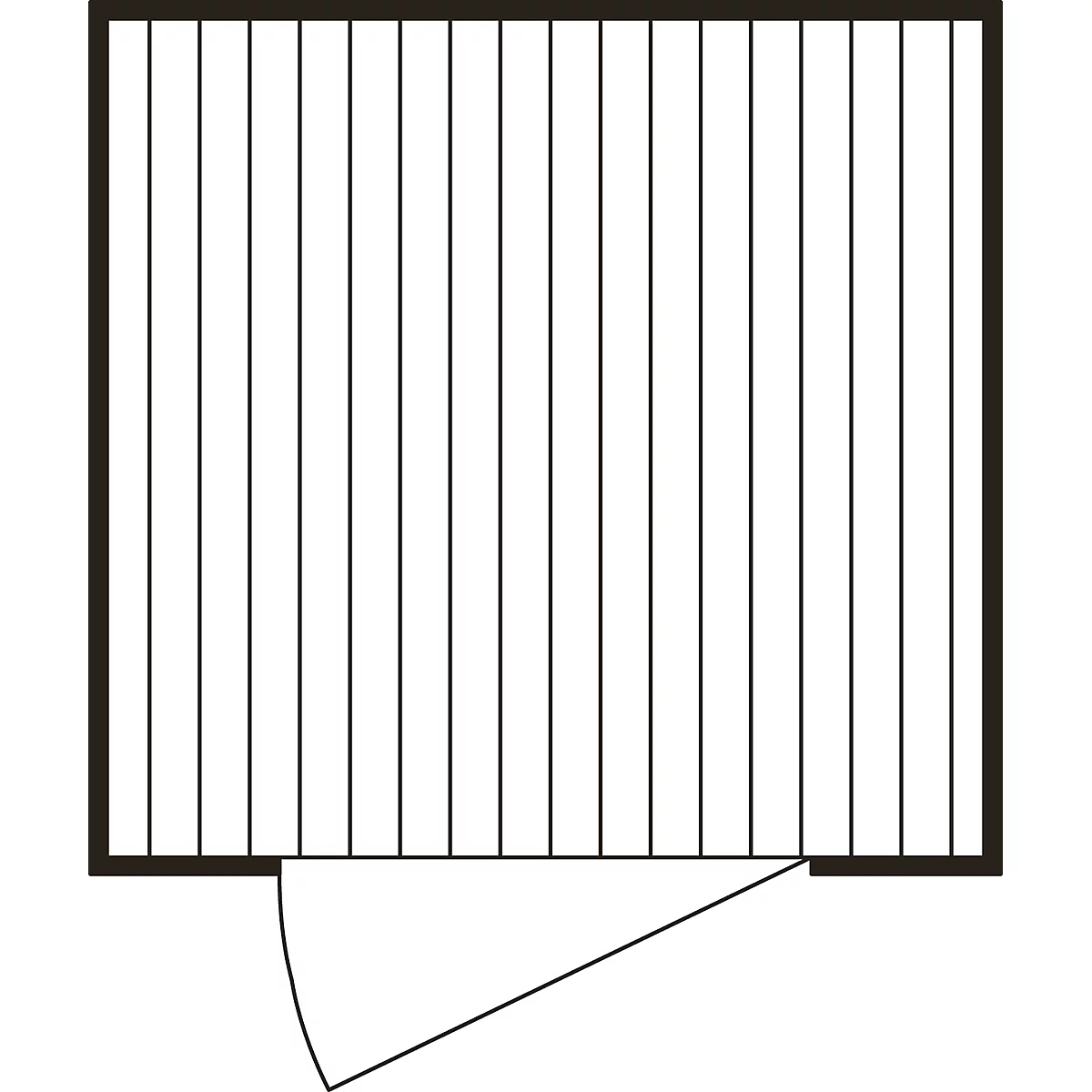 Contenedor para material MC 1200, galvanizado, desmontado, con suelo de madera