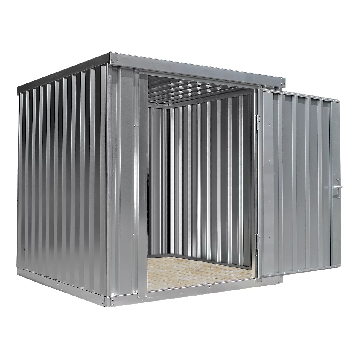 Contenedor para material MC 1200, galvanizado, desmontado, sin suelo